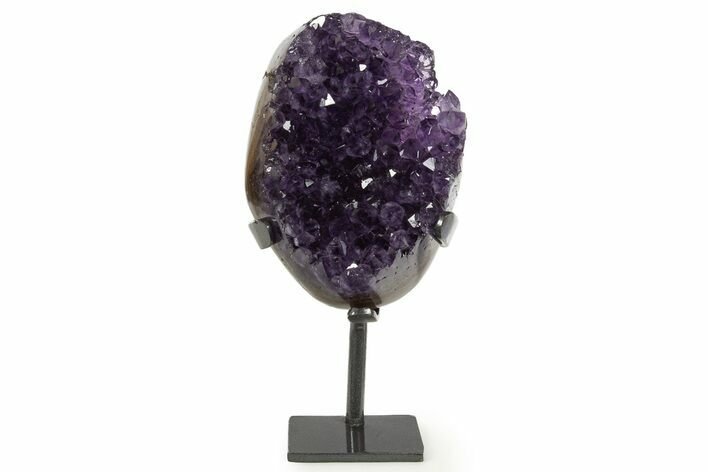 Sparkling Amethyst Geode With Metal Stand - Uruguay #342505